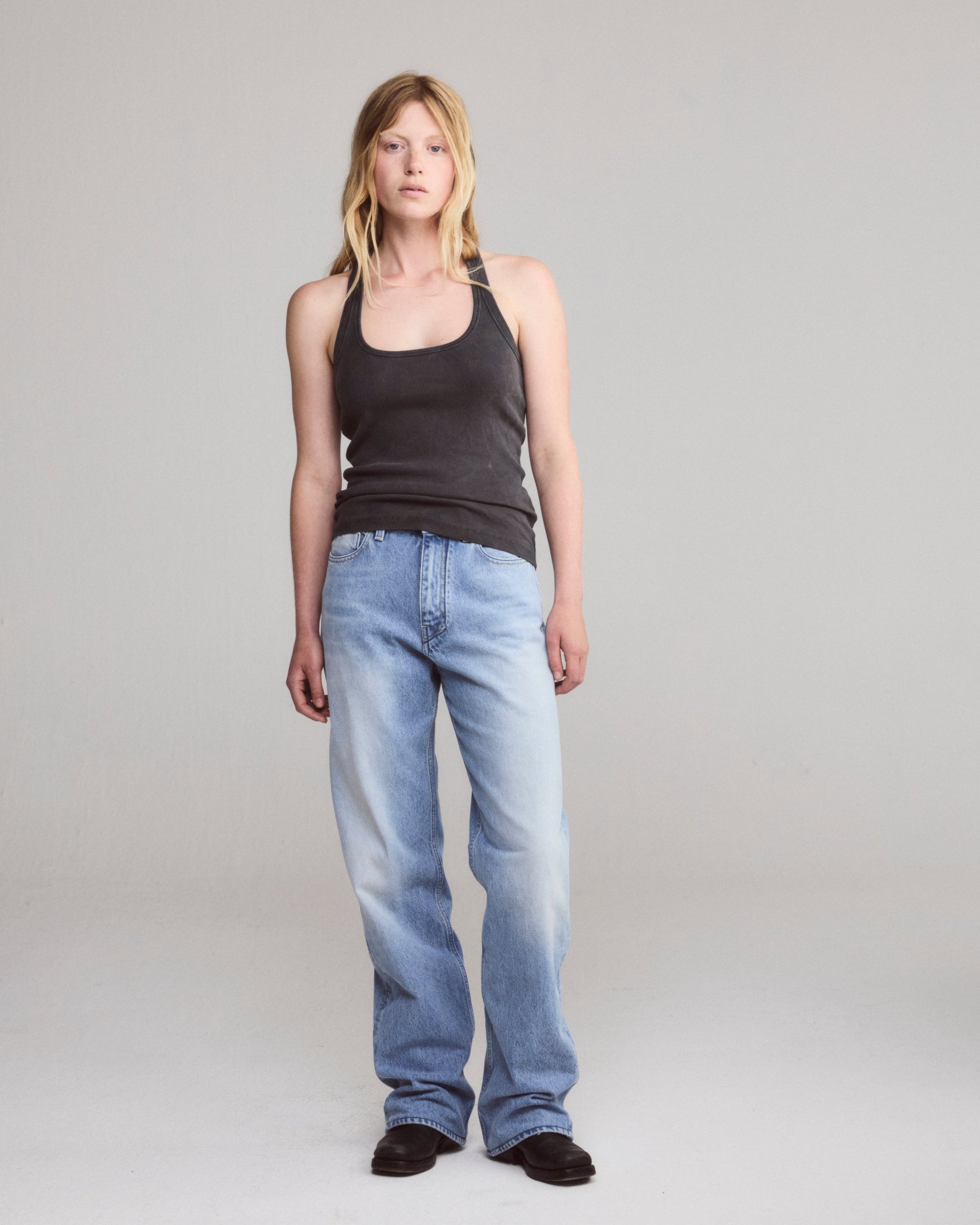 Tenue. Una Tank Top Trashed Black T-shirt S/S Women