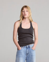 Tenue. Una Tank Top Trashed Black T-shirt S/S Women
