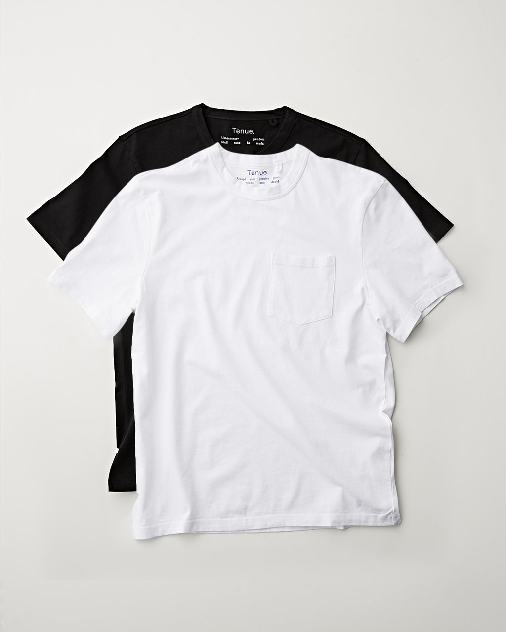 Tenue. 2-Pack John Black & White T-shirt S/S Men