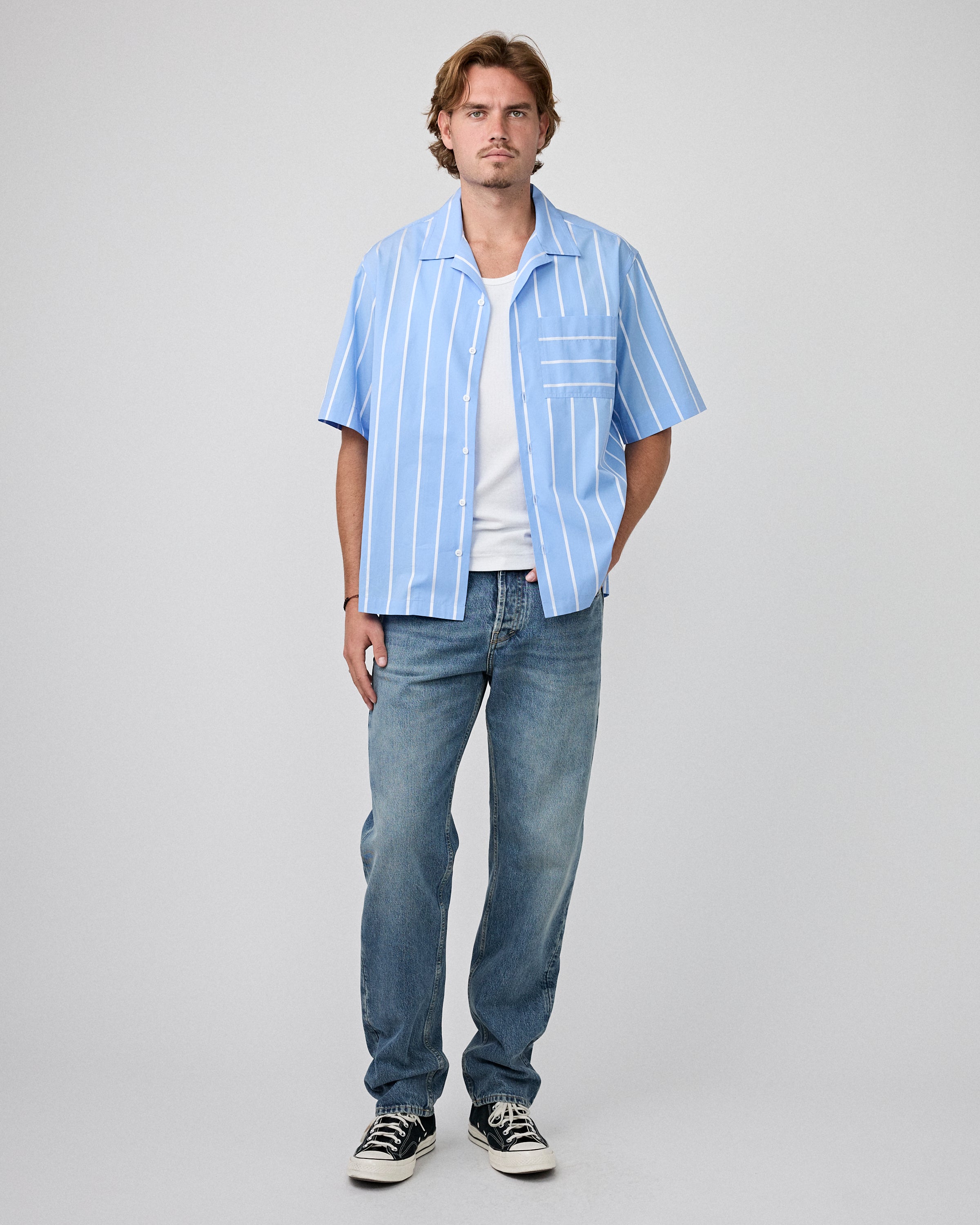 Camp Shirt Ocean Stripe