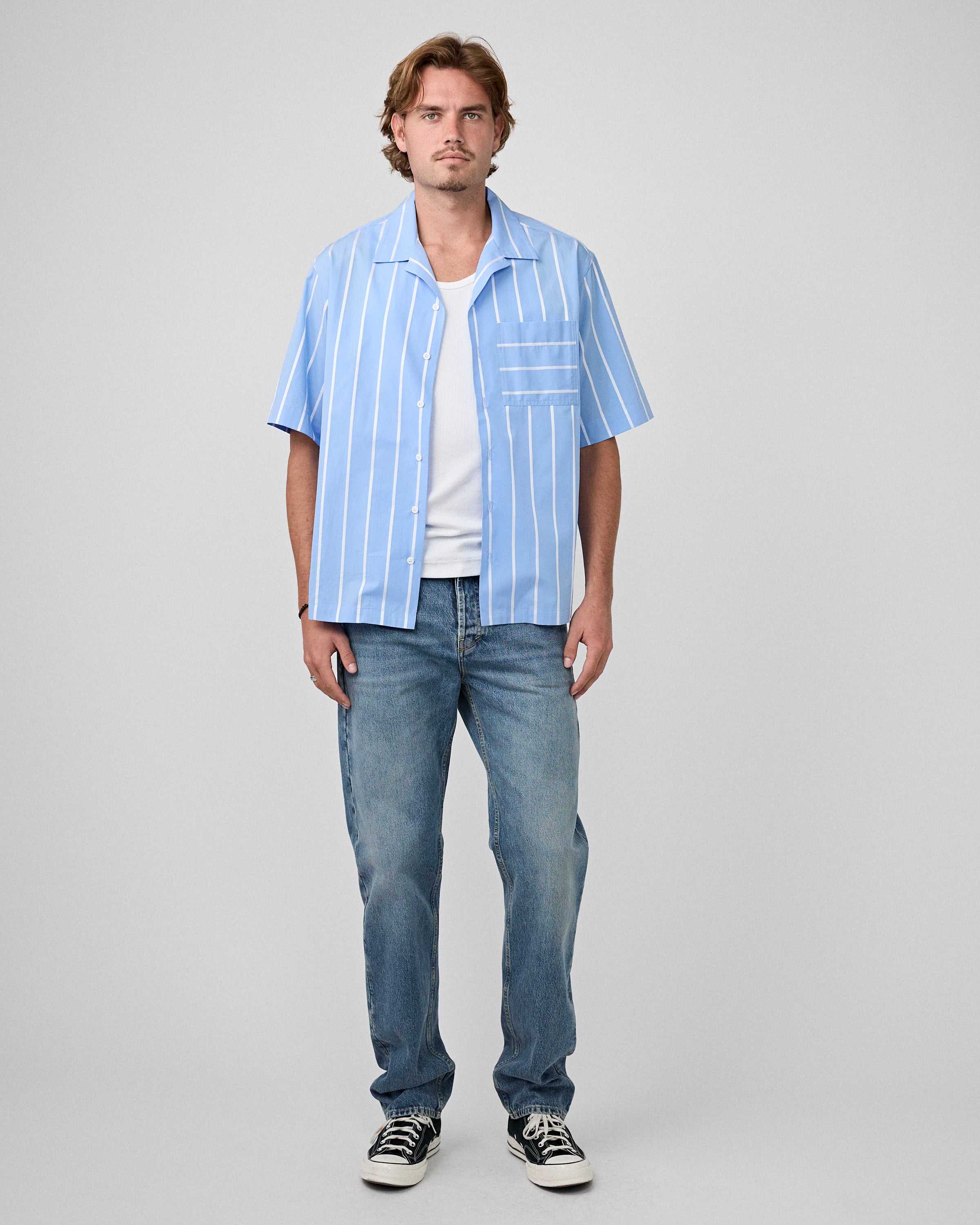 Camp Shirt Ocean Stripe