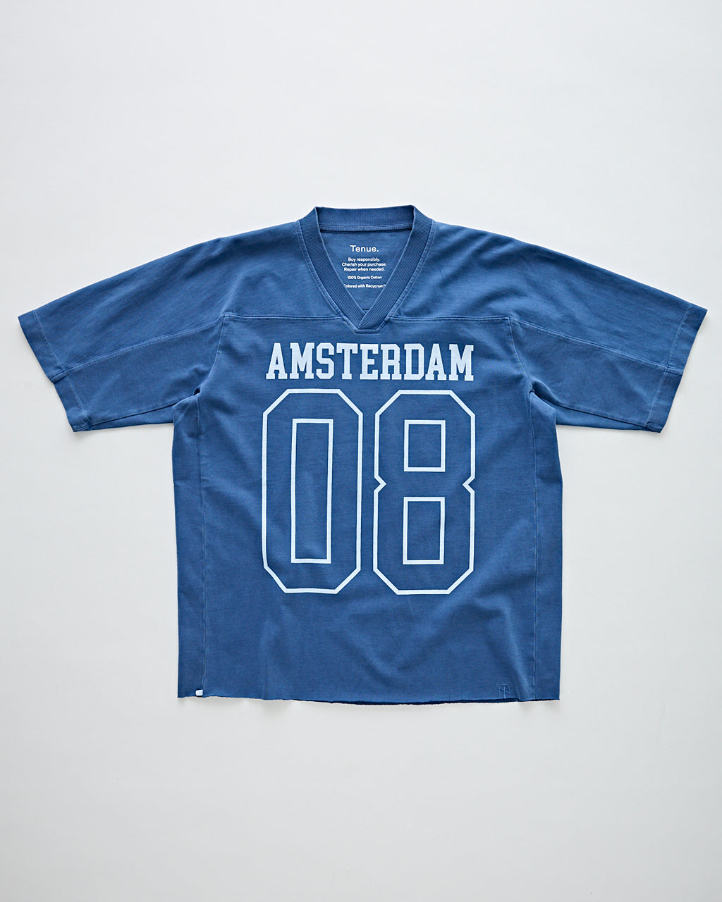 Amsterdam Varsity V-Neck T-Shirt Navy