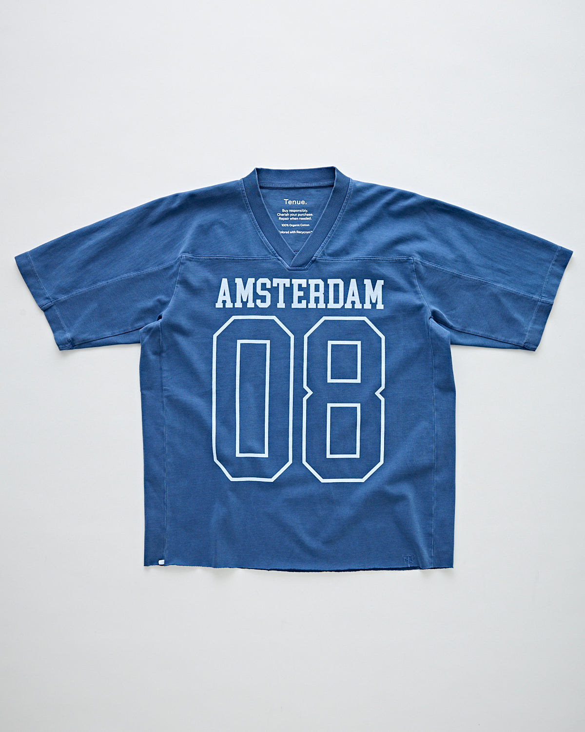 Amsterdam Varsity V-Neck T-Shirt Navy