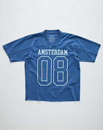 Amsterdam Varsity V-Neck T-Shirt Navy