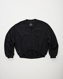 Quinn V-Neck Sweat Dark Black