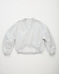 Quinn V-Neck Sweat Light Grey Melange