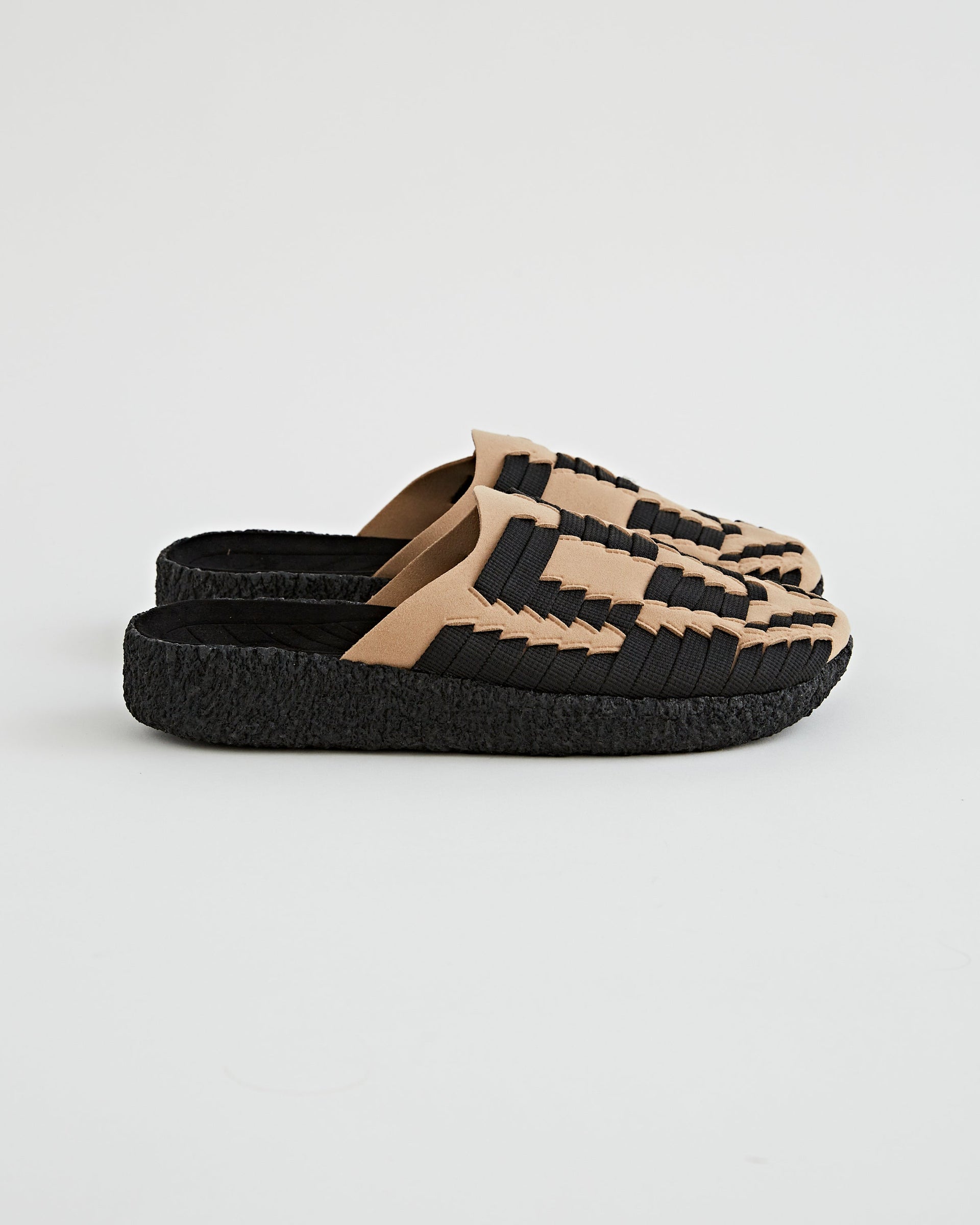 Malibu Sandals Thunderbird Classic Black Beige Shoes Leather Men