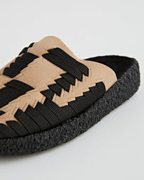 Malibu Sandals Thunderbird Classic Black Beige Shoes Leather Men