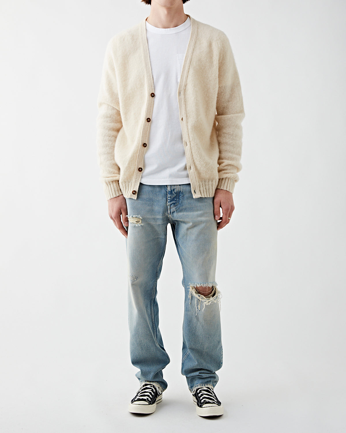 Tenue. Layne Cream Knitwear Men