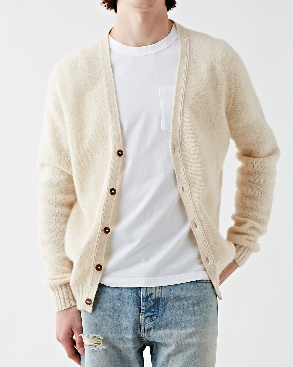 Tenue. Layne Cream Knitwear Men