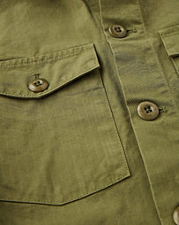 Tenue. Zeke Ripstop Oil Green JKT Short Men