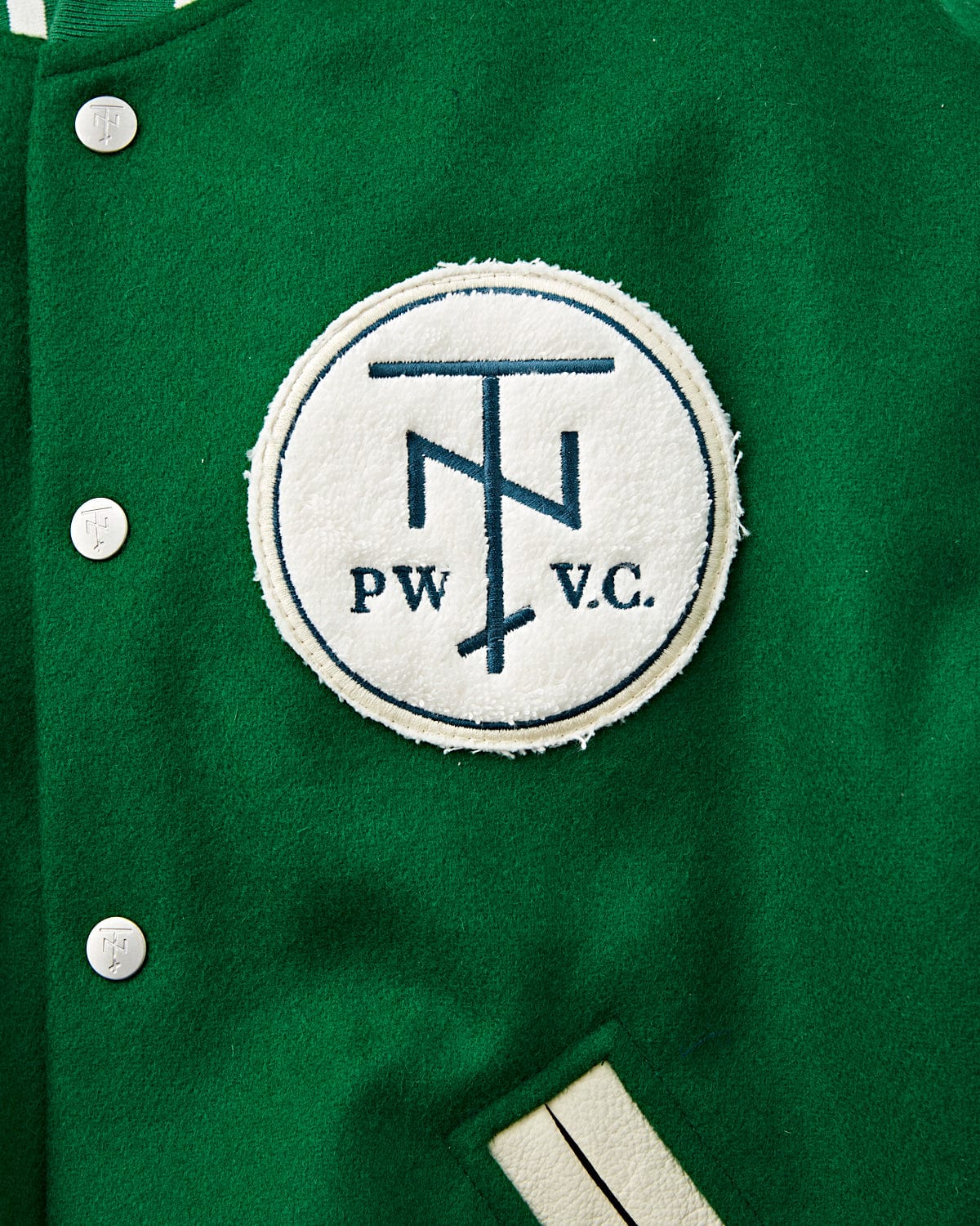 Tenue. Tenue. x Private White V.C. Varsity Jacket Forest Green JKT Short Men
